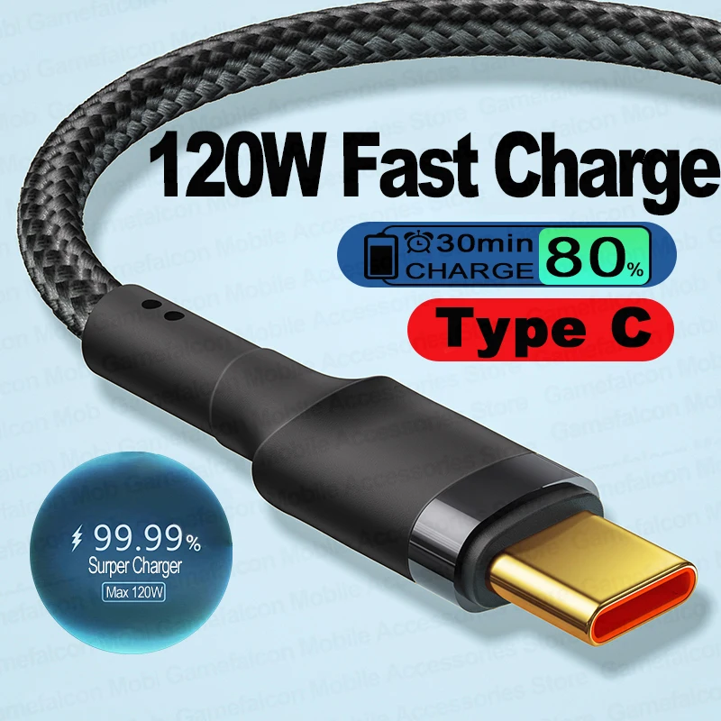 Xiaomi tipi C için orijinal 120W 6A hızlı şarj kablosu USB C Samsung Huawei iPhone 15 Pro Max Oneplus hızlı şarj veri kablosu